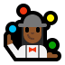 🤹🏾‍♀️ woman juggling: medium-dark skin tone display on Windows